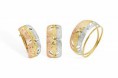 Conjunto anel/brinco 3 cores